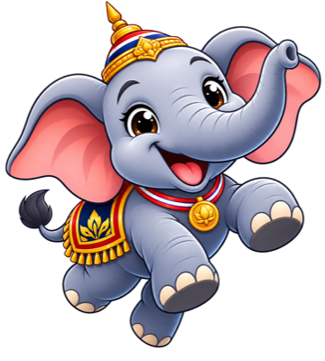 Chang Deng, the Thai'd Down elephant mascot